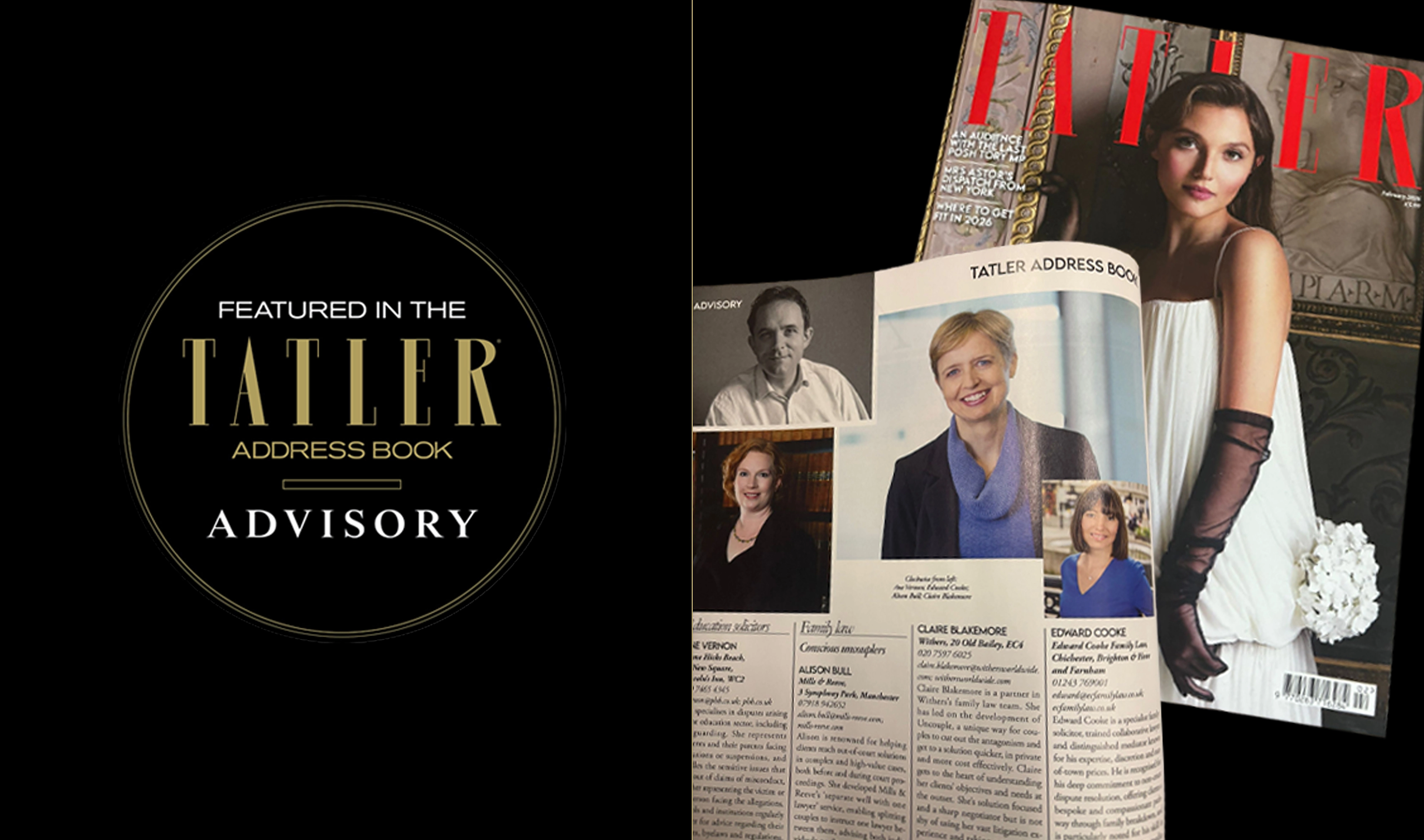 Edward Cooke features in Tatler February 2026